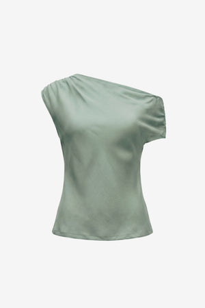 VEDA OFF THE SHOULDER DRAPED TOP