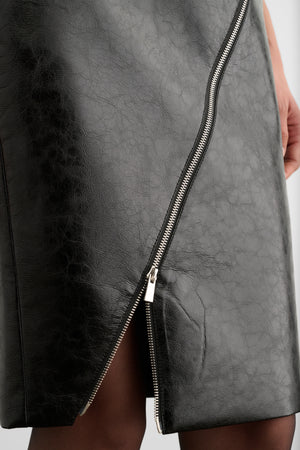 VERENA ASYMMETRICAL ZIP-FRONT SKIRT