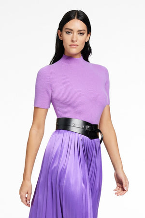 MELANIE SHORT SLEEVE MOCK NECK BODYSUIT - Toccin