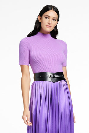 MELANIE SHORT SLEEVE MOCK NECK BODYSUIT - Toccin