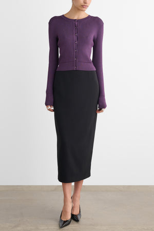 ZOE HIGH SHINE CROPPED CARDIGAN