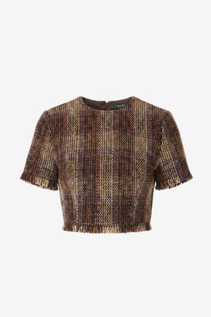 ZYRA OPEN BACK ASYMMETRICAL TOP WITH FRINGE DETAIL