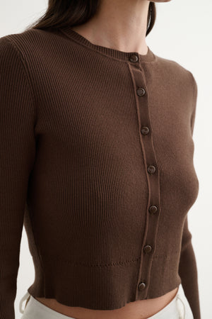 ZOE CLASSIC CROPPED CARDIGAN - Toccin