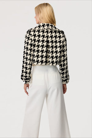 Ally Double Breasted Houndstooth Jacket - Toccin