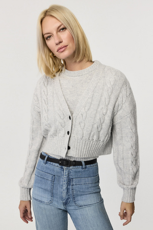 Lucie V Neck Cropped Cardigan - Toccin