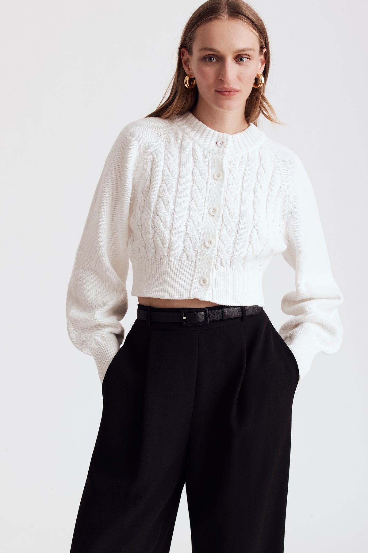 Rita Cotton Cropped Cardigan - Toccin