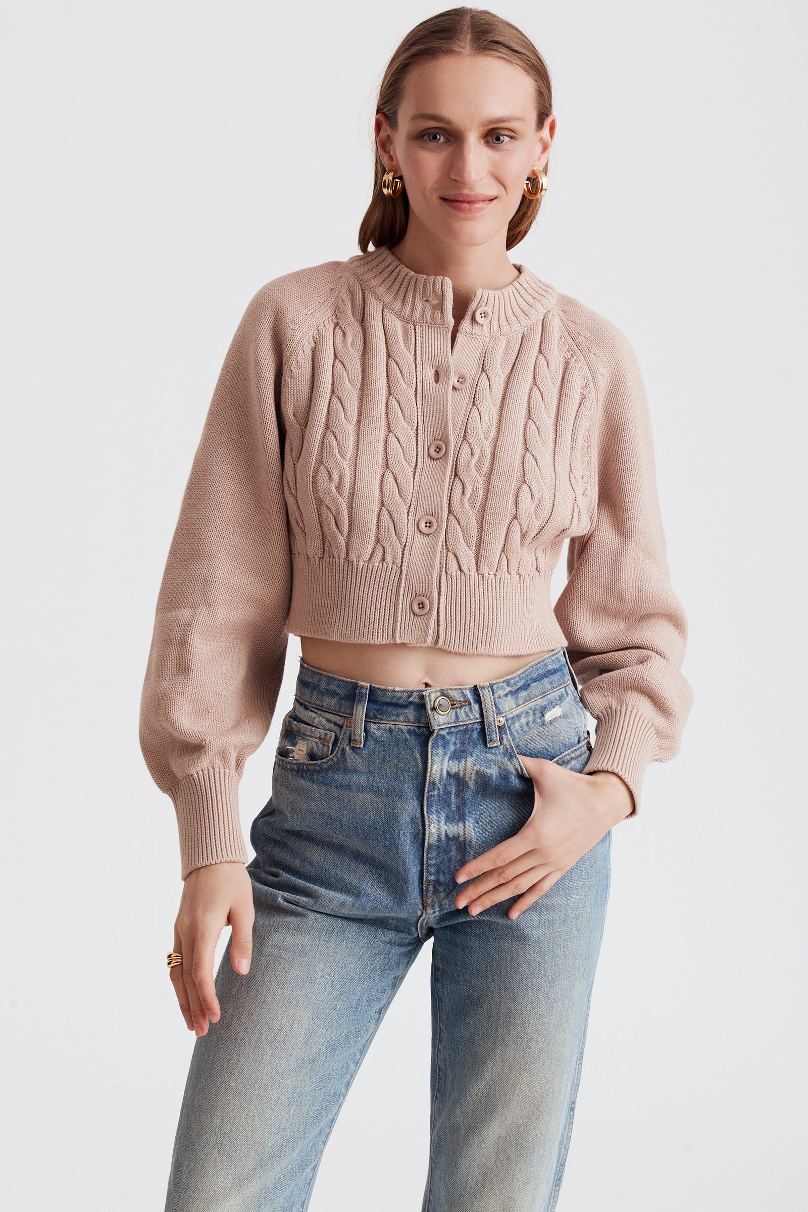 Rita Cotton Cropped Cardigan - Toccin