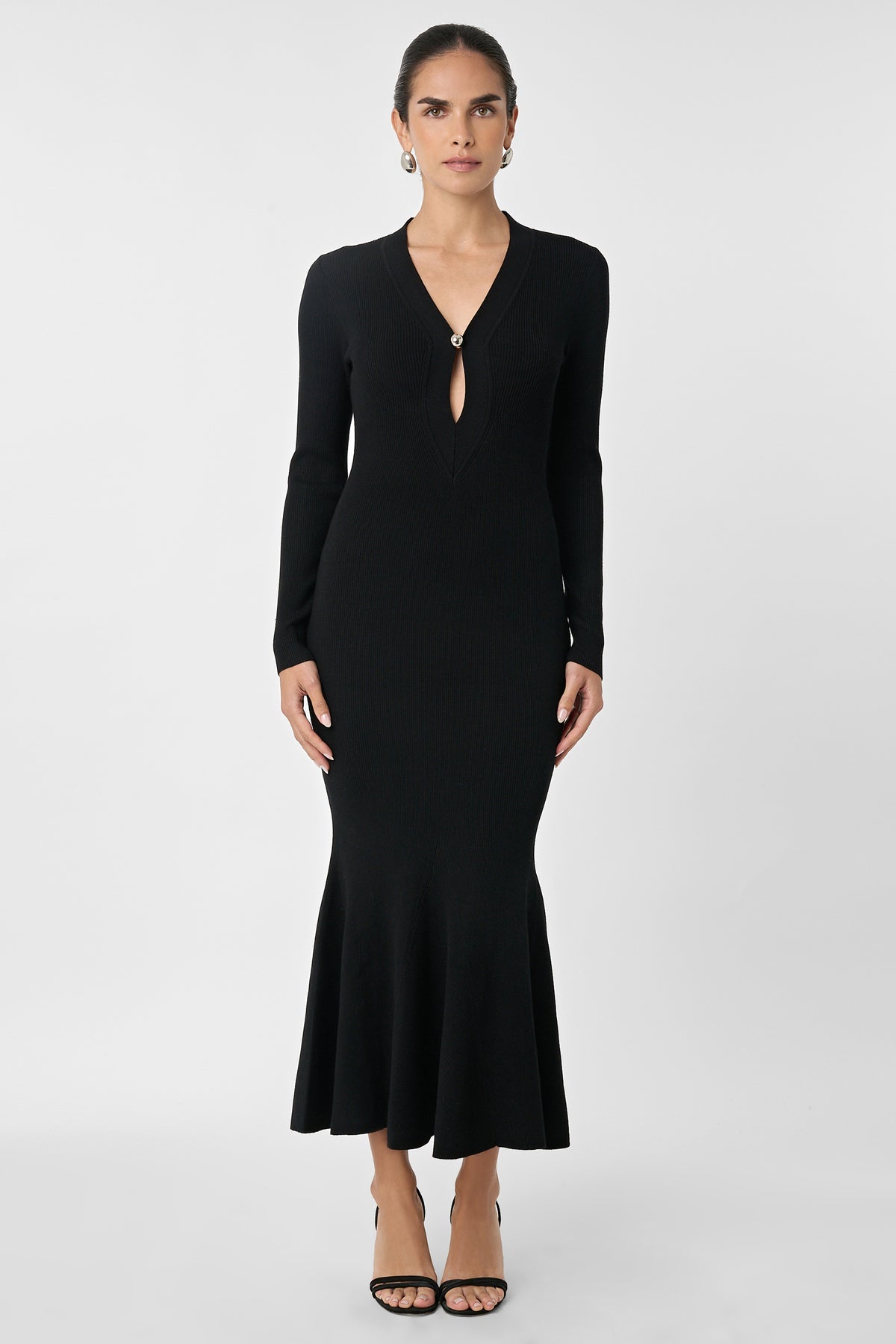 ZORA LONG SLEEVE MIDI DRESS - Toccin