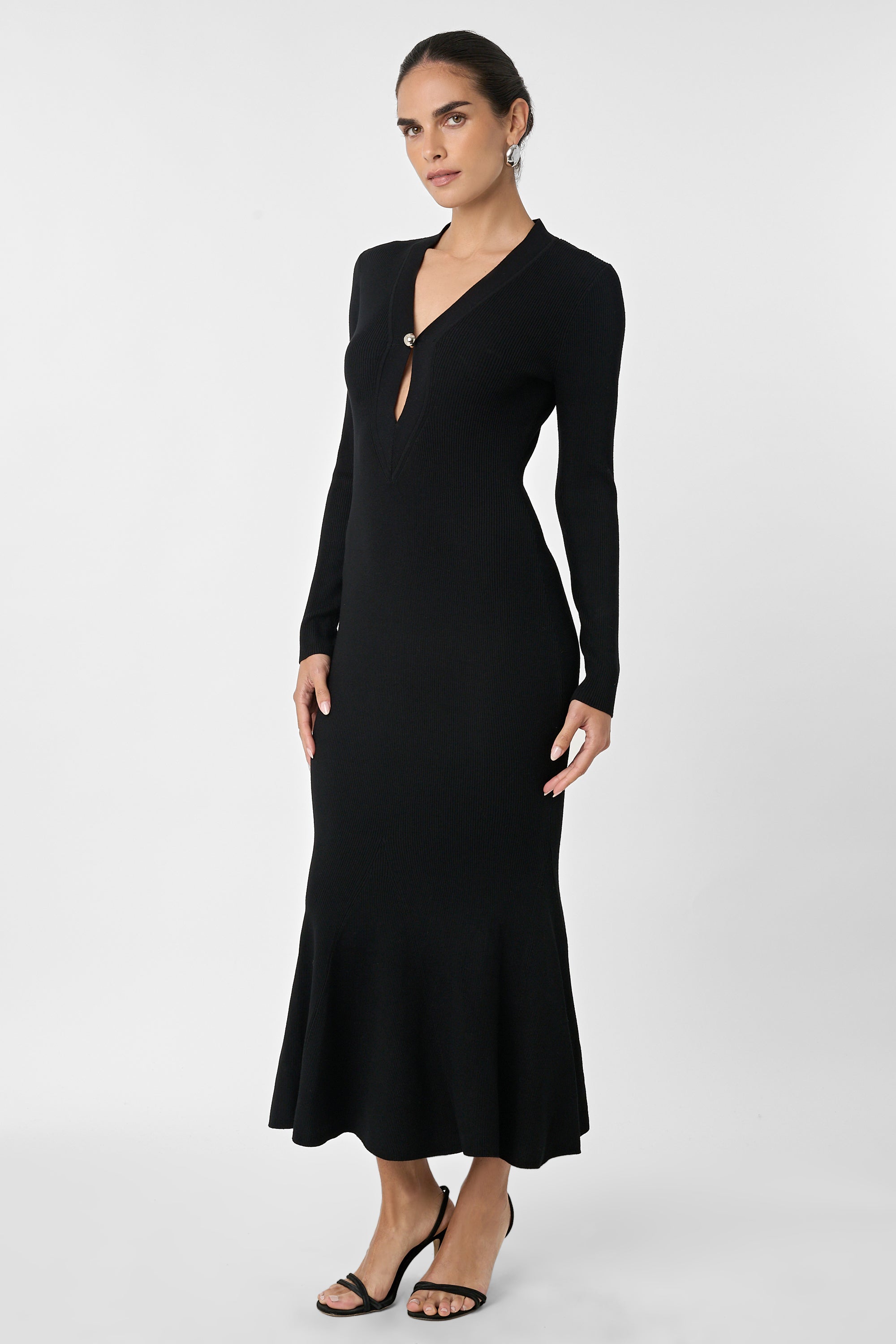 long sleeve midi dresses for women ZORA LONG SLEEVE MIDI DRESS