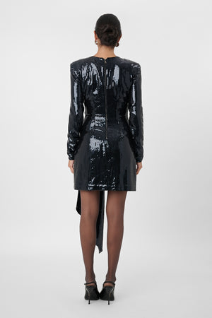 Carlotta Sash Sequin Mini Dress