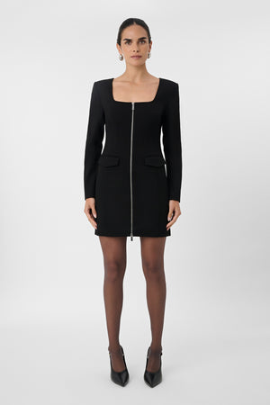 Jordyn Zip Front Mini Dress - Toccin