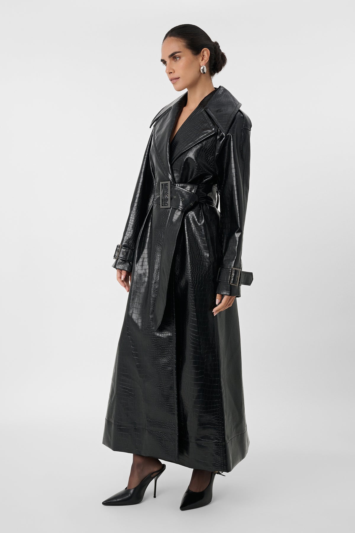 Chloe Vegan Leather Trench Coat - Toccin