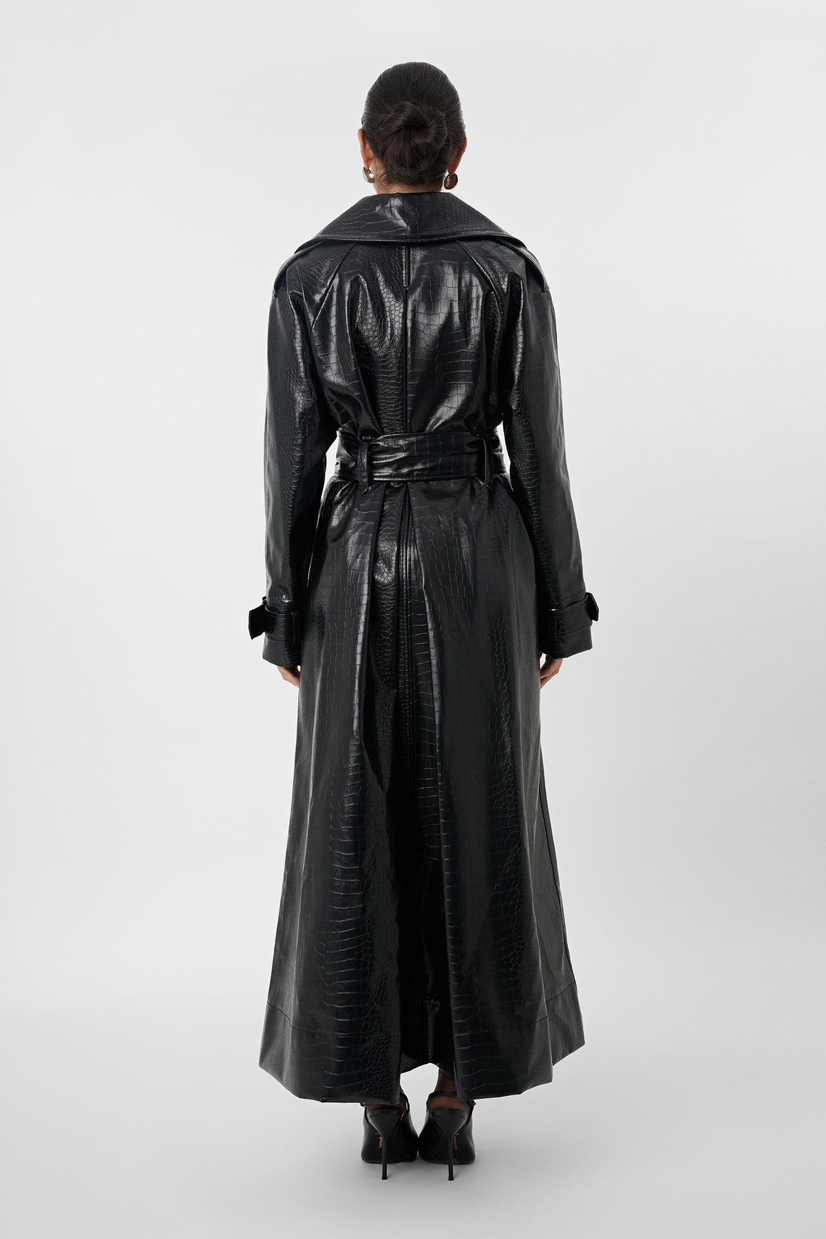 Chloe Vegan Leather Trench Coat - Toccin