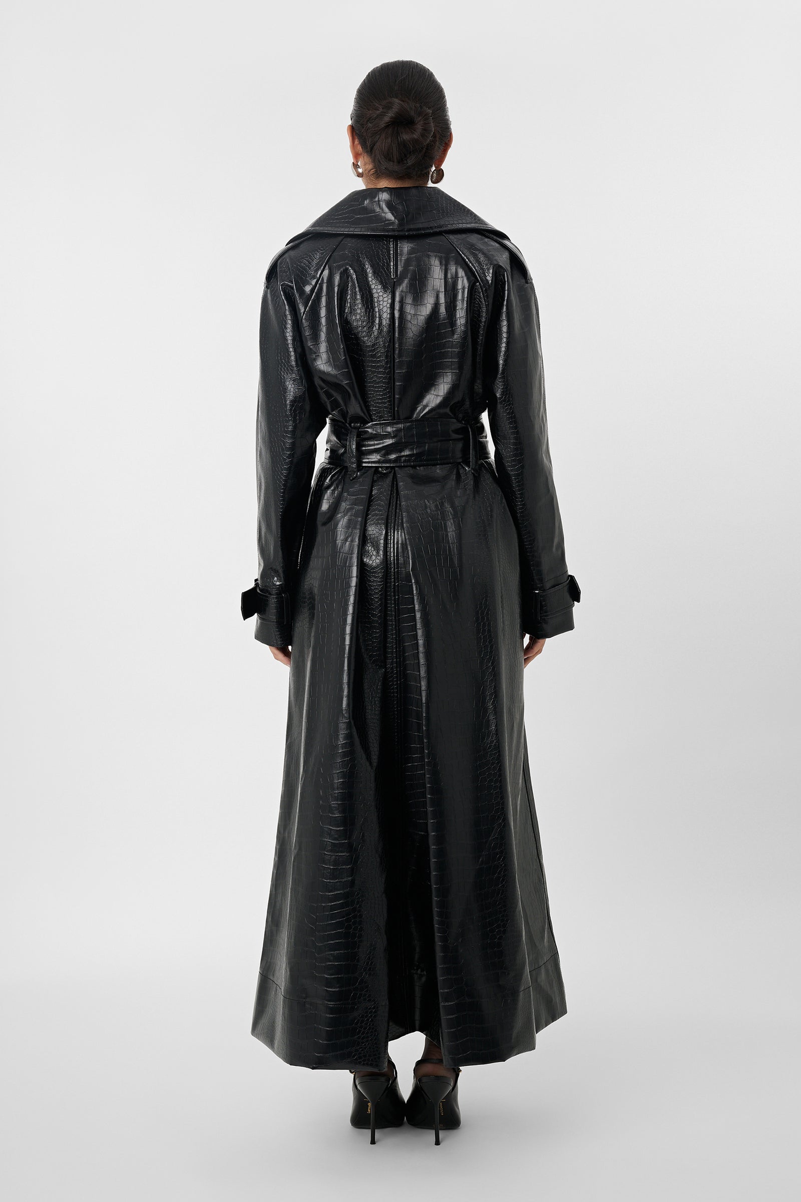 Chloe Vegan Leather Trench Coat - Toccin