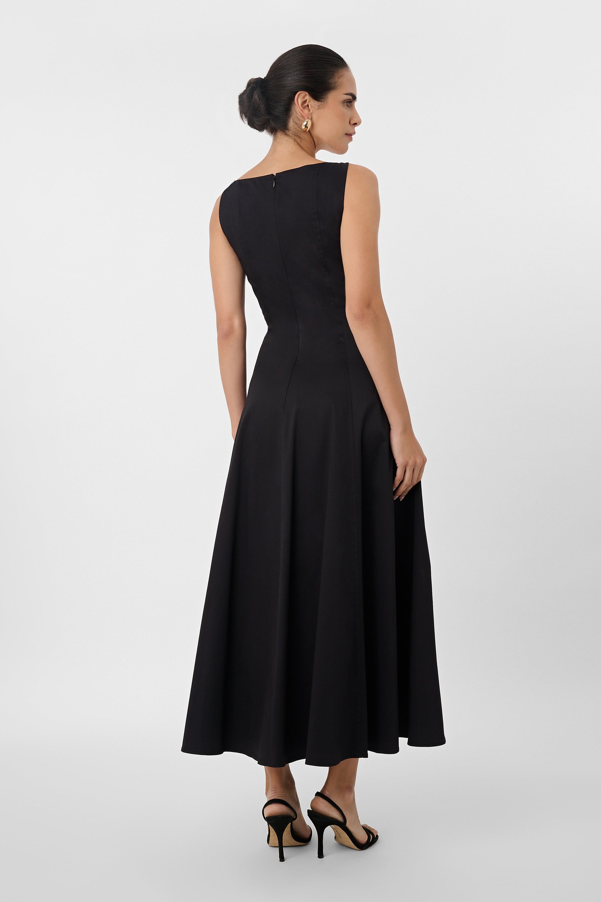 Cady Corset Tie Front Midi Dress - Toccin