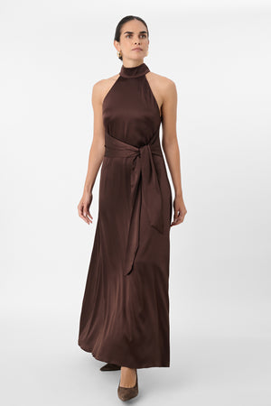 Jocelyn Maxi Silky Satin Dress
