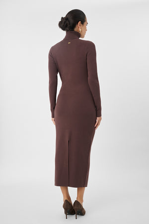 Logan Turtle Neck Tie Front Dress