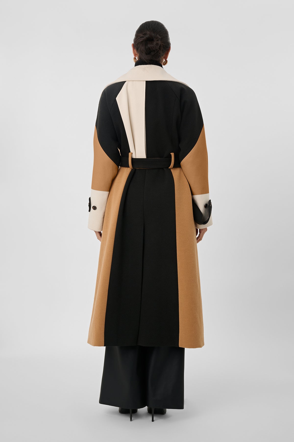 Brandy Colorblock Trench Coat - Toccin