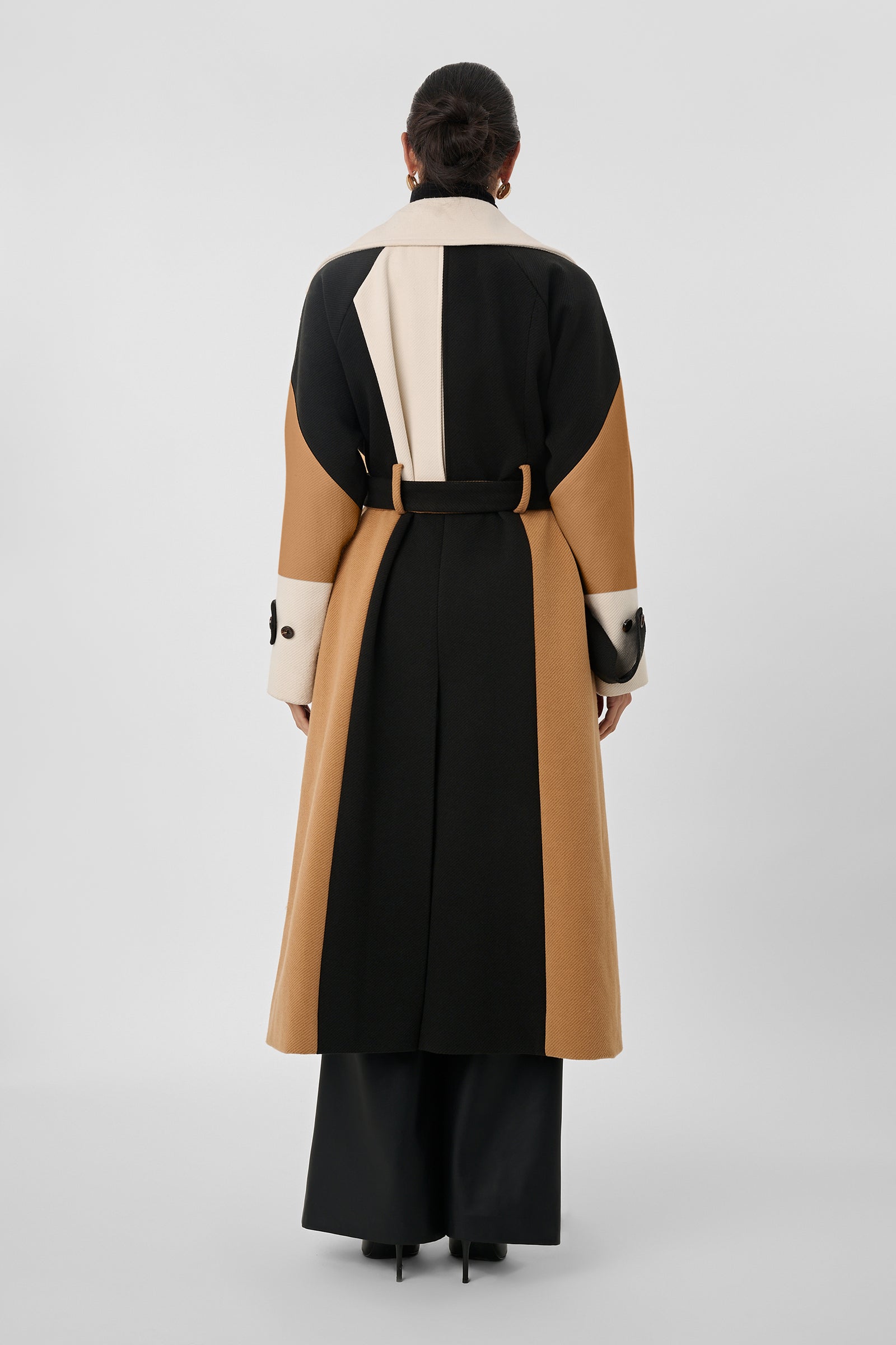 Brandy Colorblock Trench Coat - Toccin