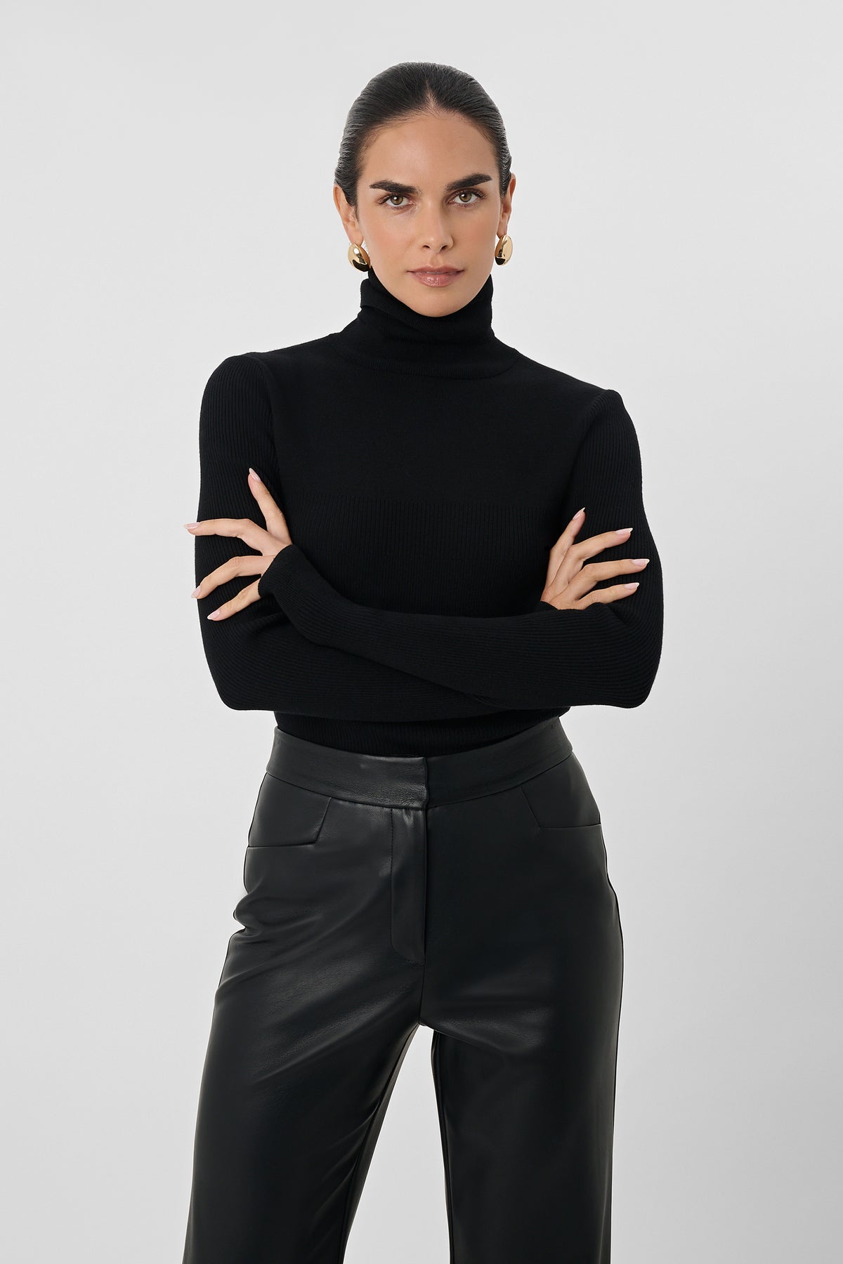 Valeria Rib Knit Turtle Neck - Toccin
