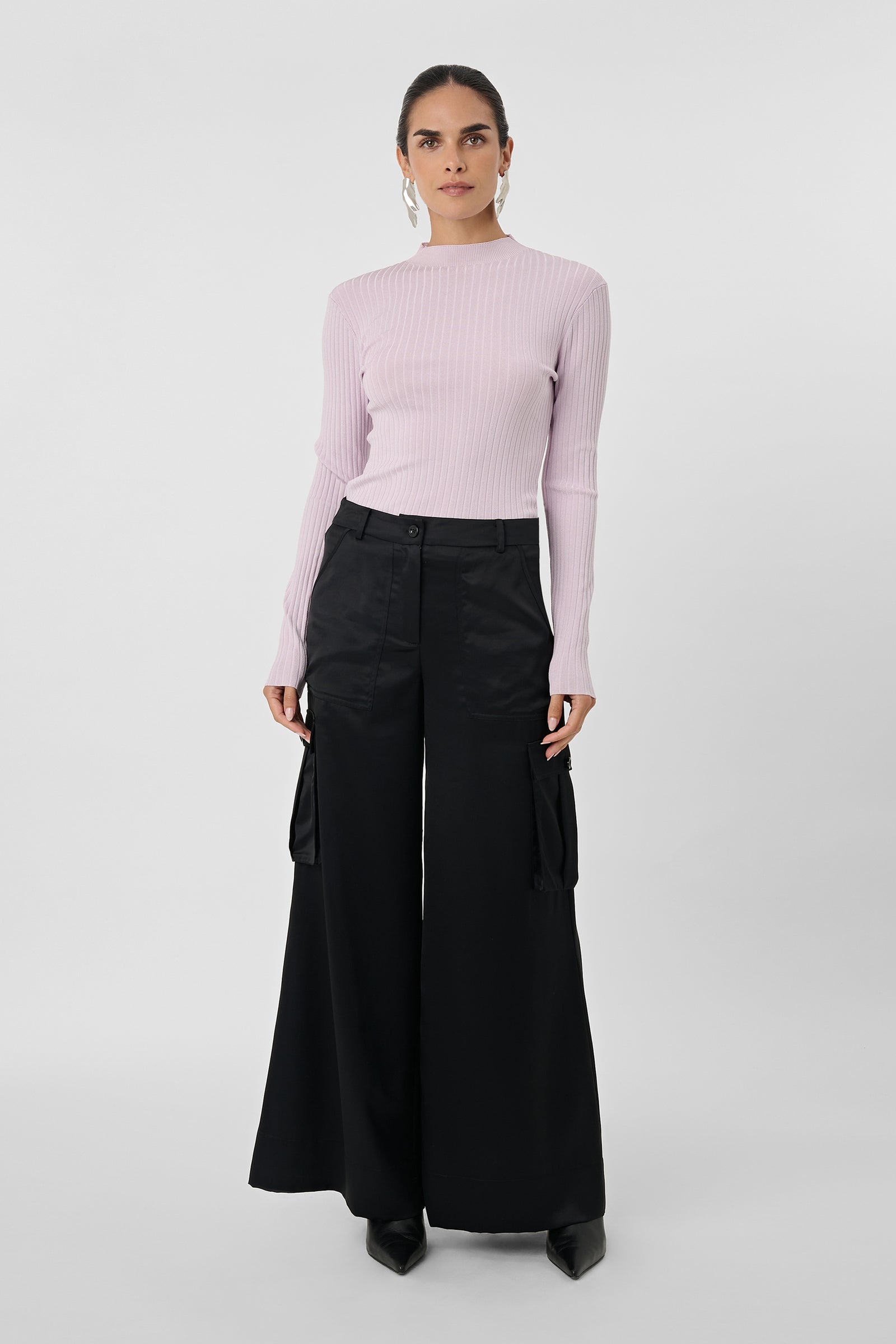 Maia Silk Satin Cargo Pants - Toccin