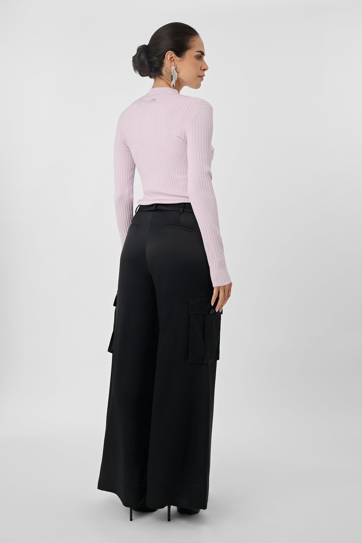 Maia Silk Satin Cargo Pants - Toccin