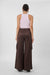 Maia Silk Satin Cargo Pants - Toccin