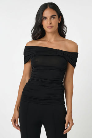 TEAGAN OFF THE SHOULDER RUCHED TOP - Toccin