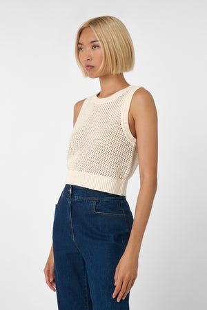 Izzy Sleeveless Tank Ivory - Toccin