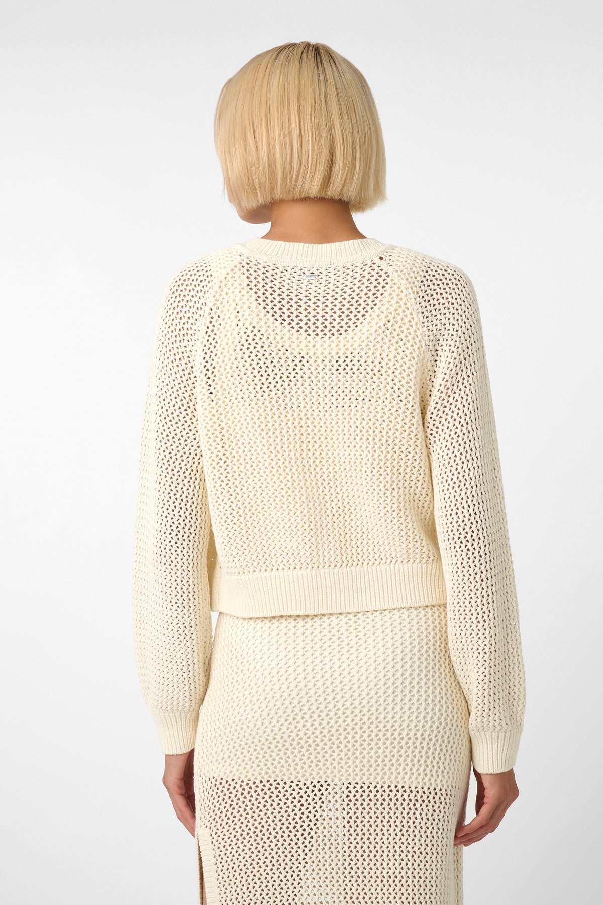 Drew Raglan Cardigan Ivory - Toccin
