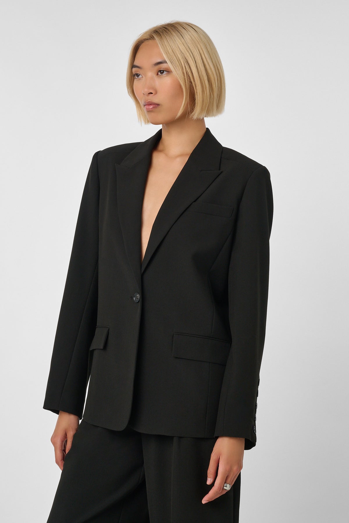 Willa Boyfriend Blazer Black - Toccin