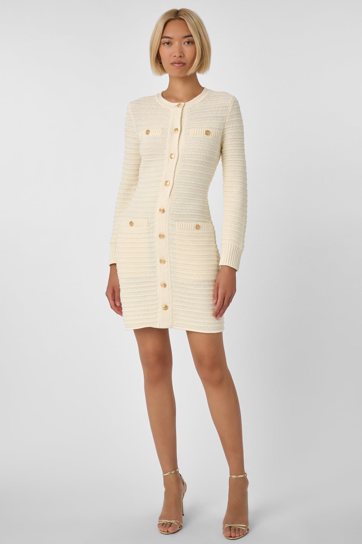 Darla Textured Knit Mini Dress - Toccin