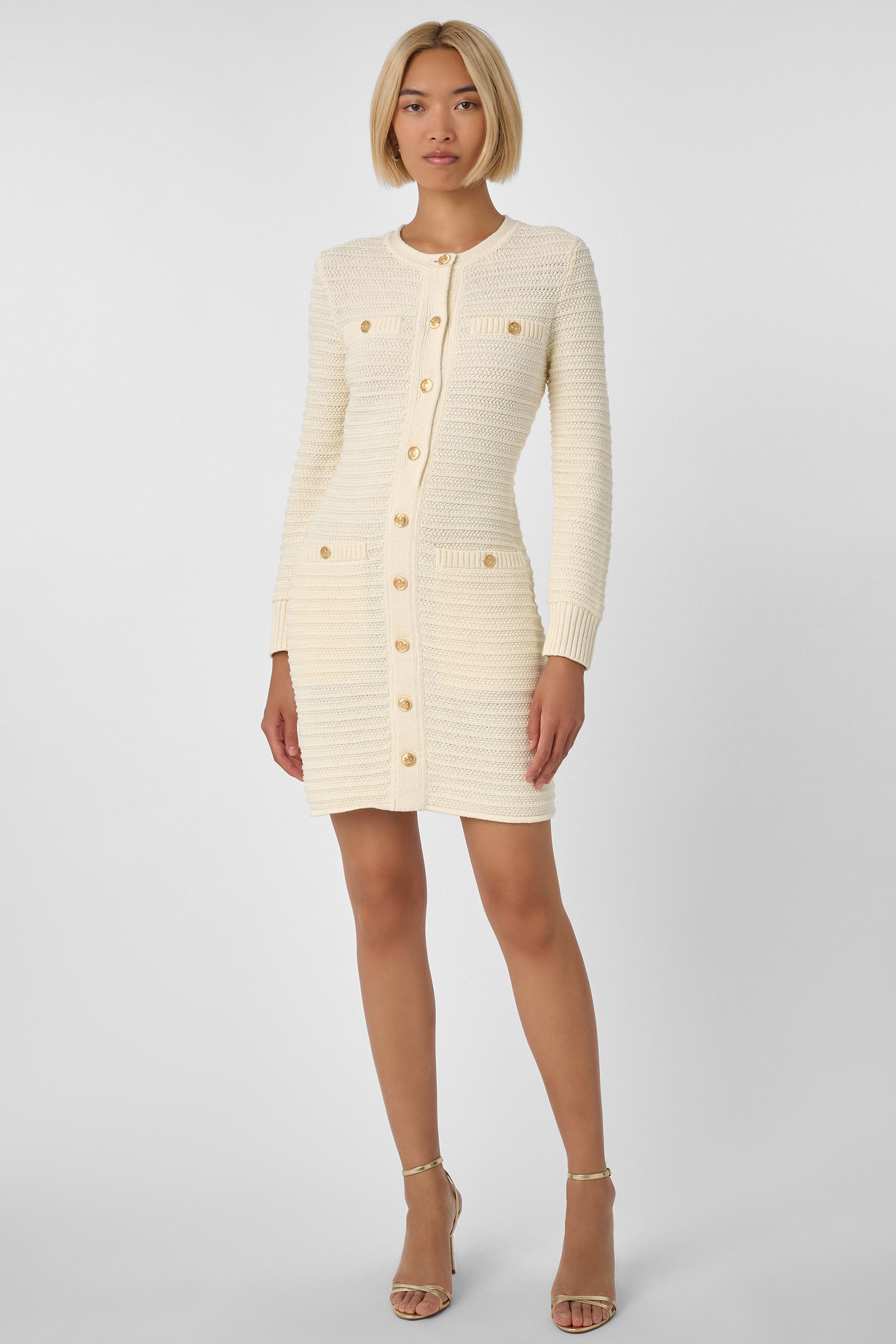 Darla Textured Knit Mini Dress - Toccin