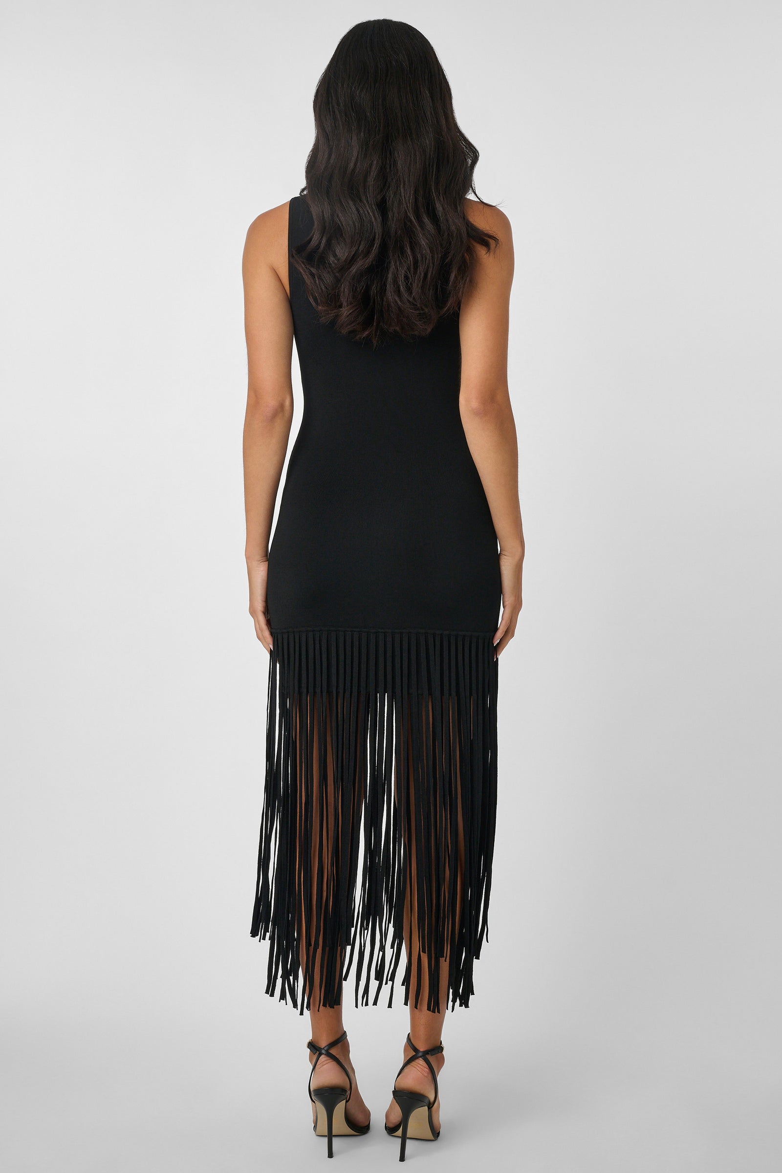 MARGAUX RACER MINI DRESS WITH FRINGE