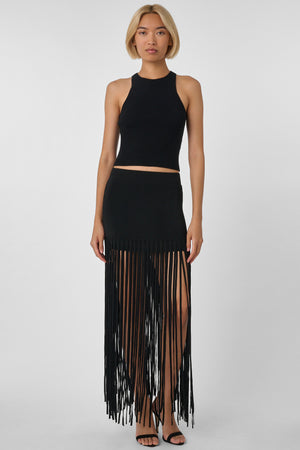 CARLYLE MINI SKIRT WITH FRINGE