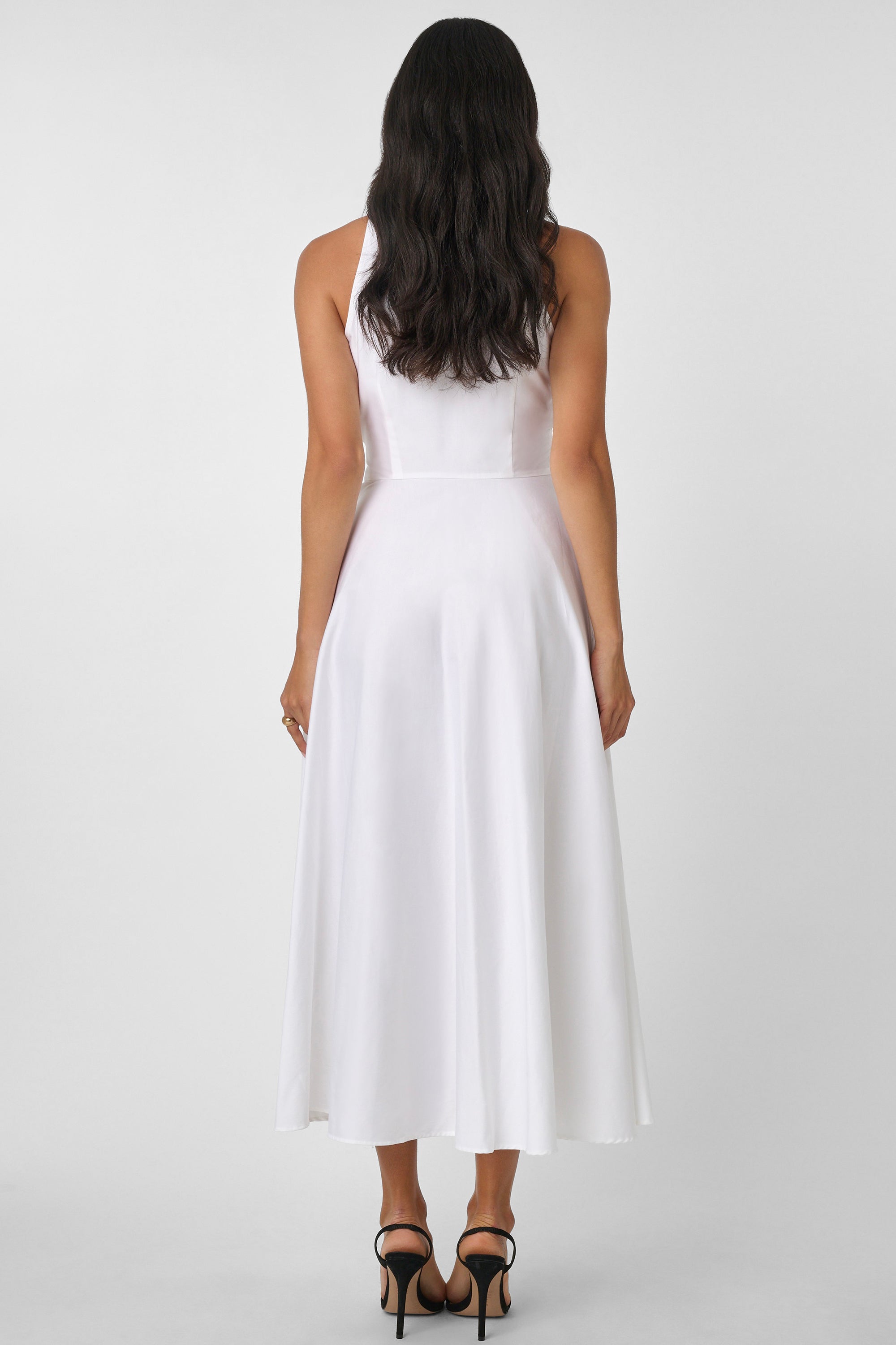 CHELSEA SLEEVELESS TIE-FRONT MIDI SHIRT DRESS CHELSEA SLEEVELESS TIE-FRONT MIDI SHIRT DRESS