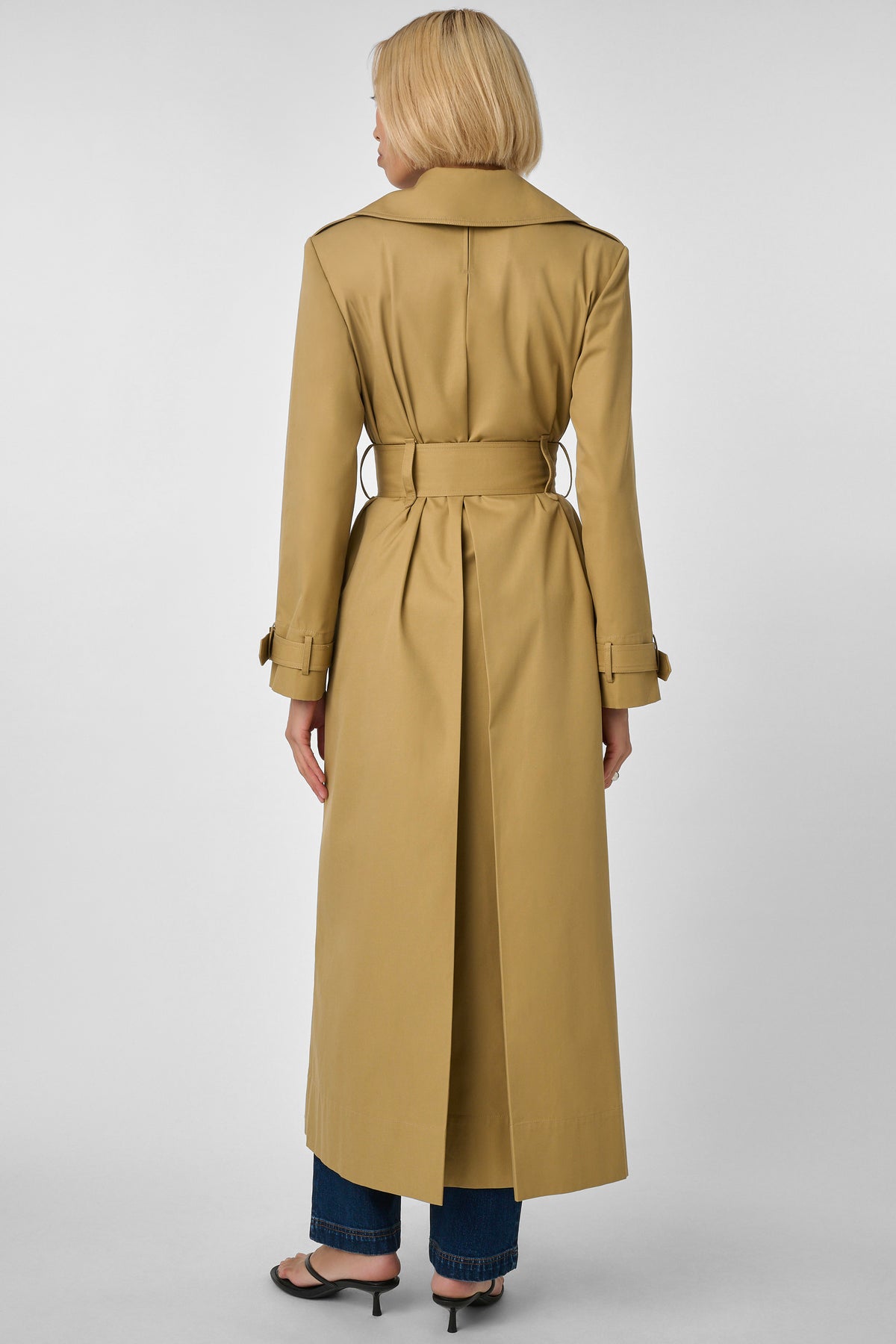 Declan Classic Belted Trench Coat Khaki - Toccin