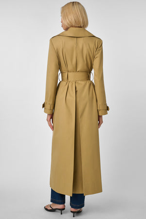 Declan Classic Belted Trench Coat Khaki - Toccin