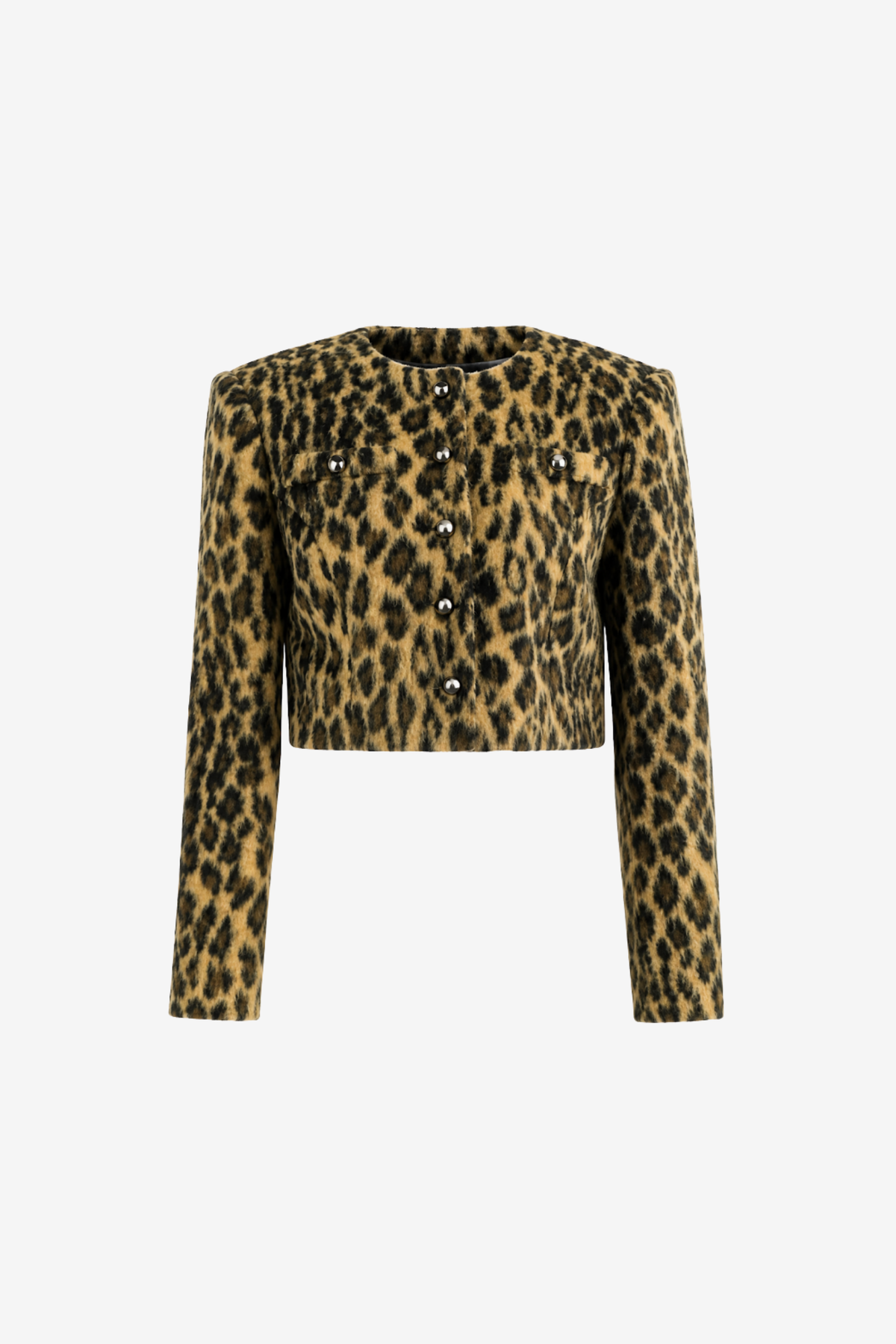AIVANA CROPPED BUTTON FRONT JACKET