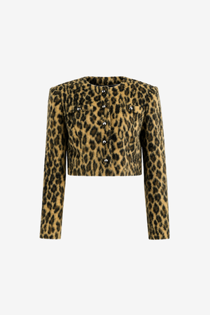 AIVANA CROPPED BUTTON FRONT JACKET