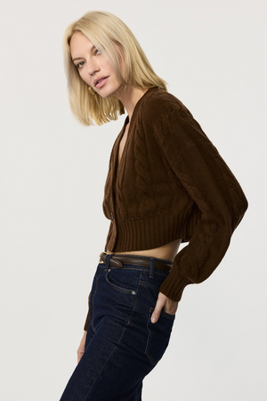 Lucie V Neck Cropped Cardigan