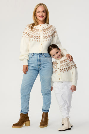 Dakota Girls Fair Isle Knit Cardigan