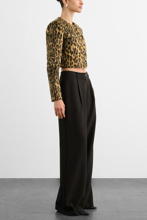 AIVANA CROPPED BUTTON FRONT JACKET