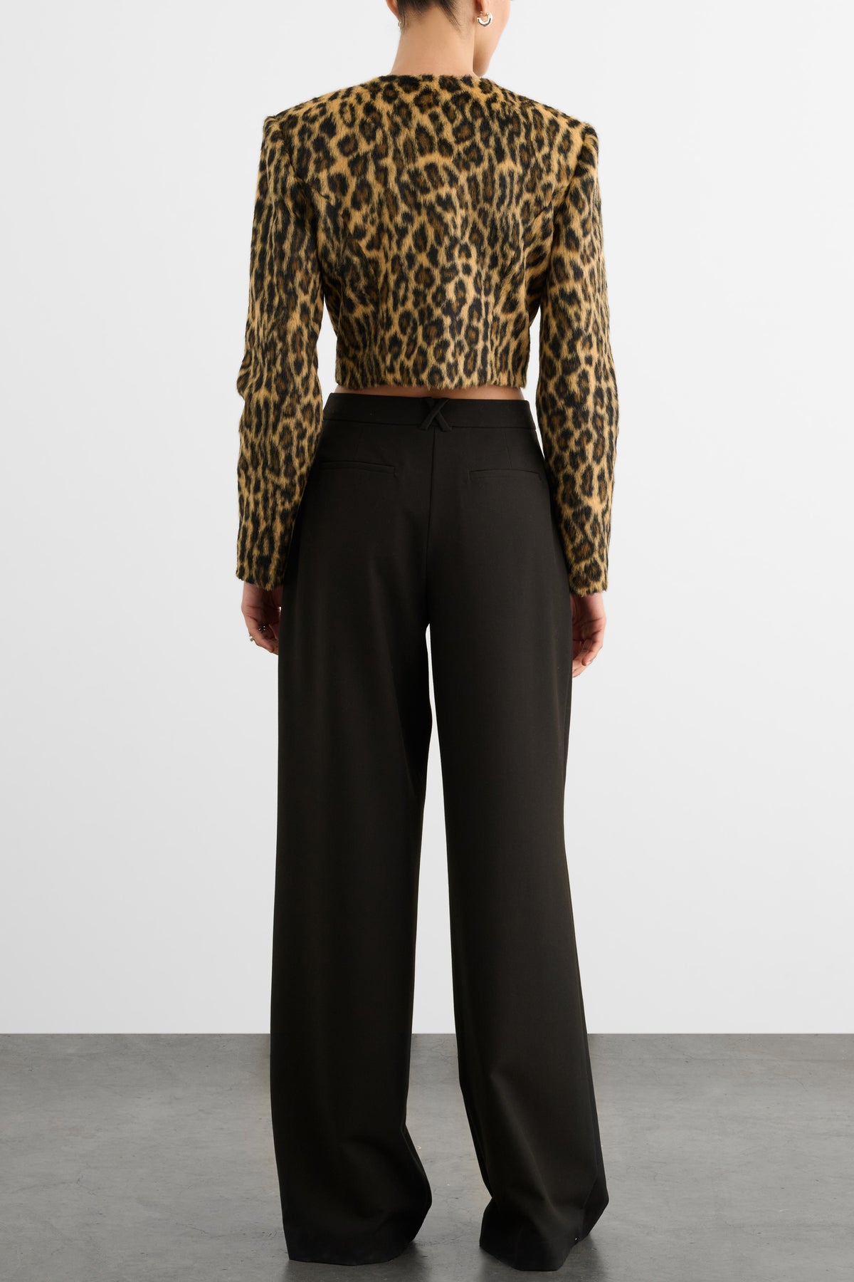 AIVANA CROPPED BUTTON FRONT JACKET