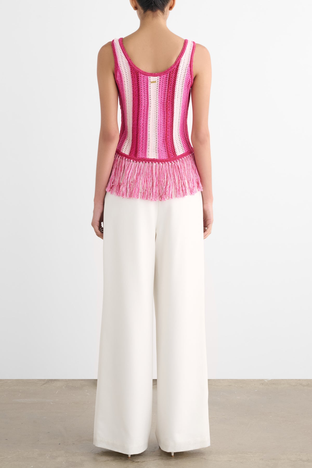 ALBIE SCOOP NECK TANK WITH FRINGE