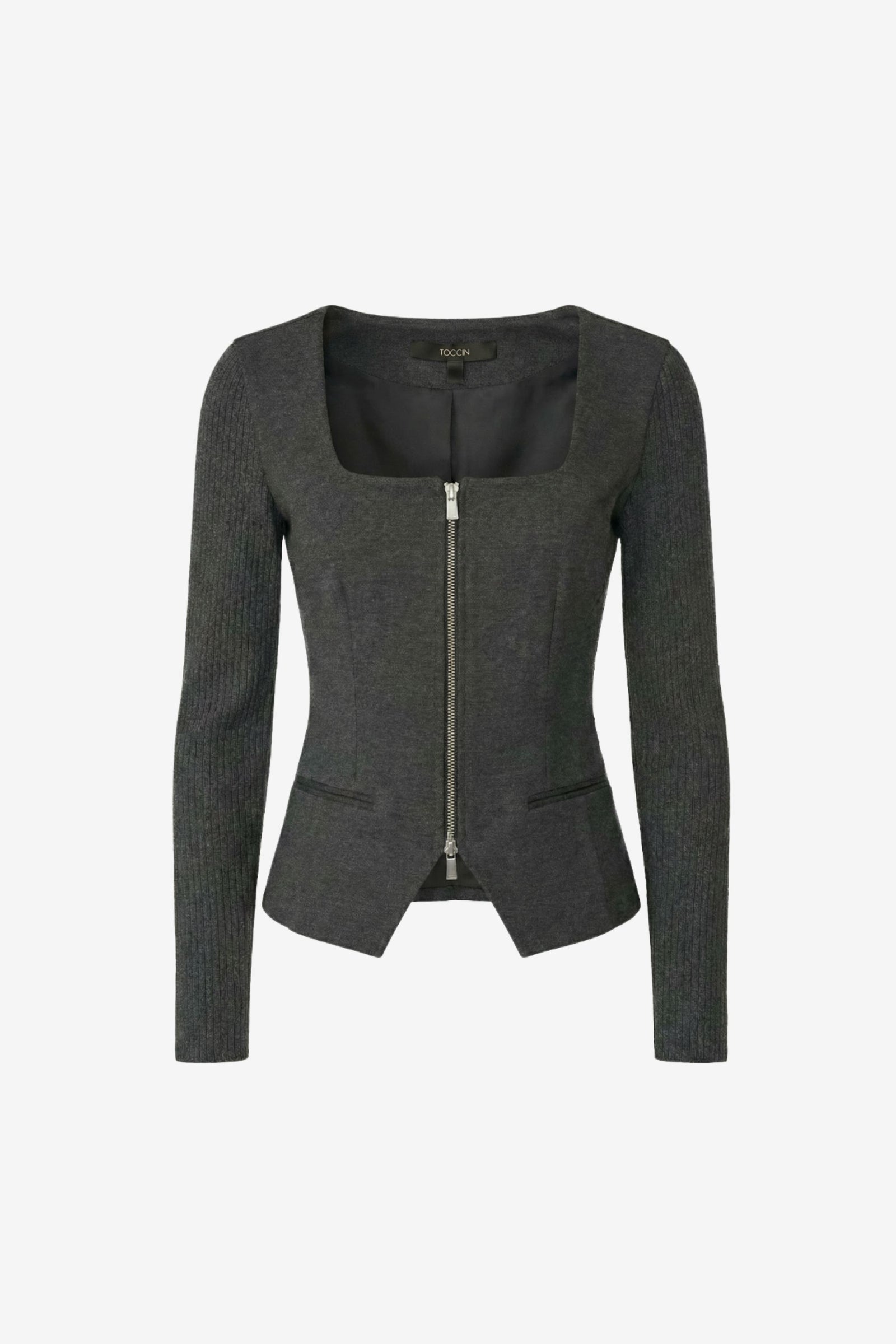 ALEJANDRA ZIP FRONT LONG SLEEVE TOP