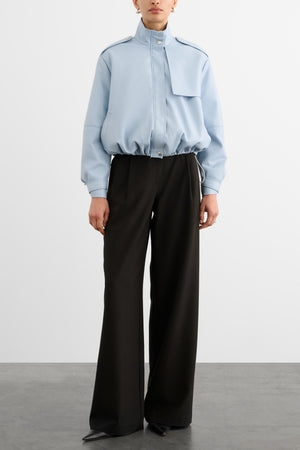ALYSSA FUNNEL NECK BOMBER WITH DRAWSTRING DETAIL