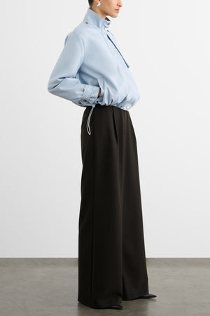 ALYSSA FUNNEL NECK BOMBER WITH DRAWSTRING DETAIL