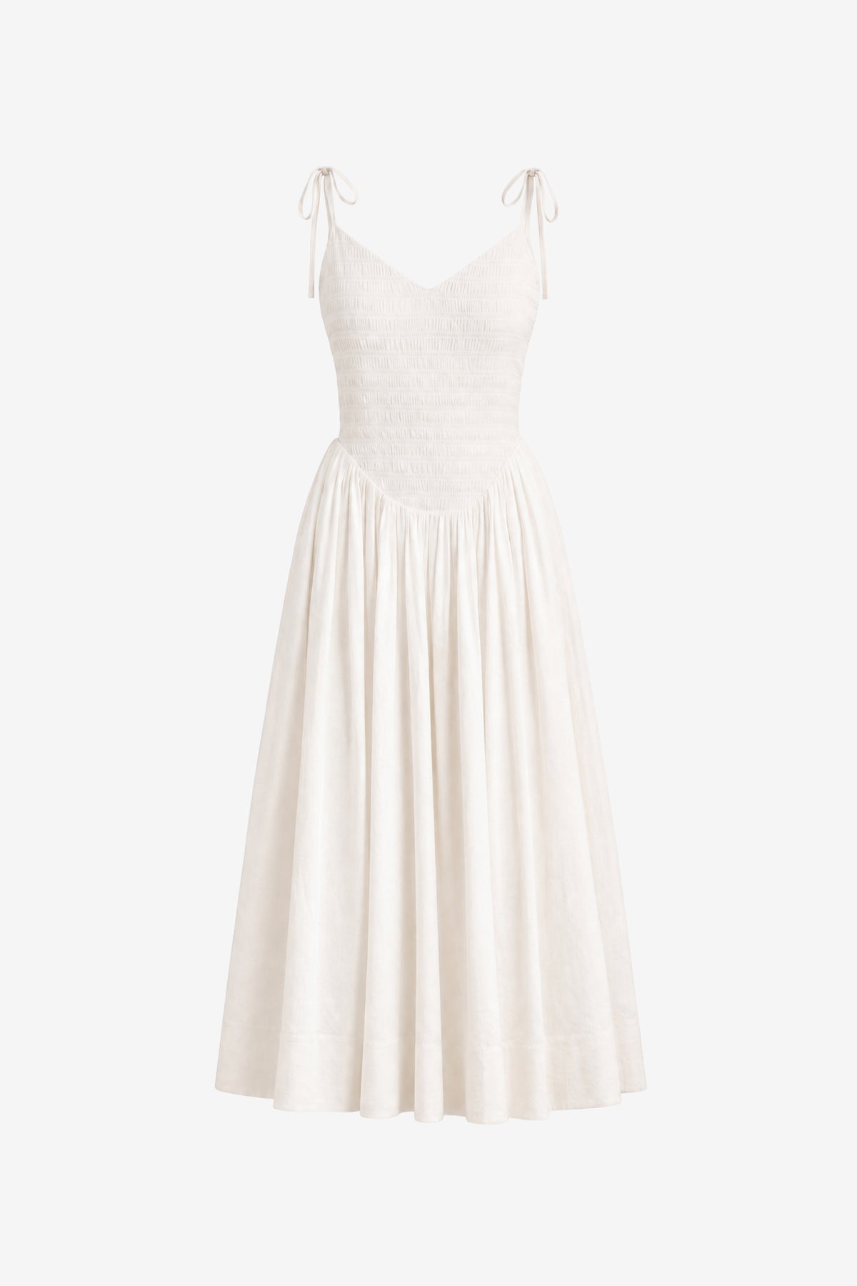 AMAYA SMOCKED MIDI DRESS