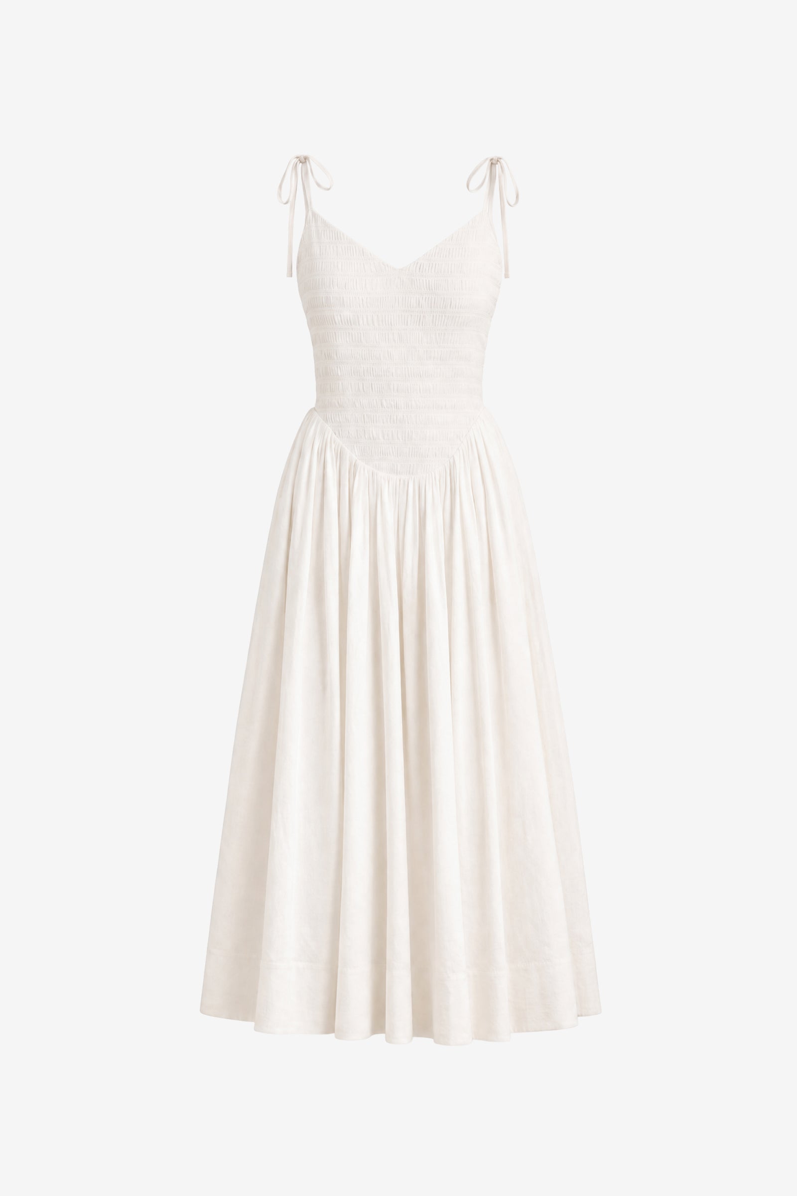 AMAYA SMOCKED MIDI DRESS